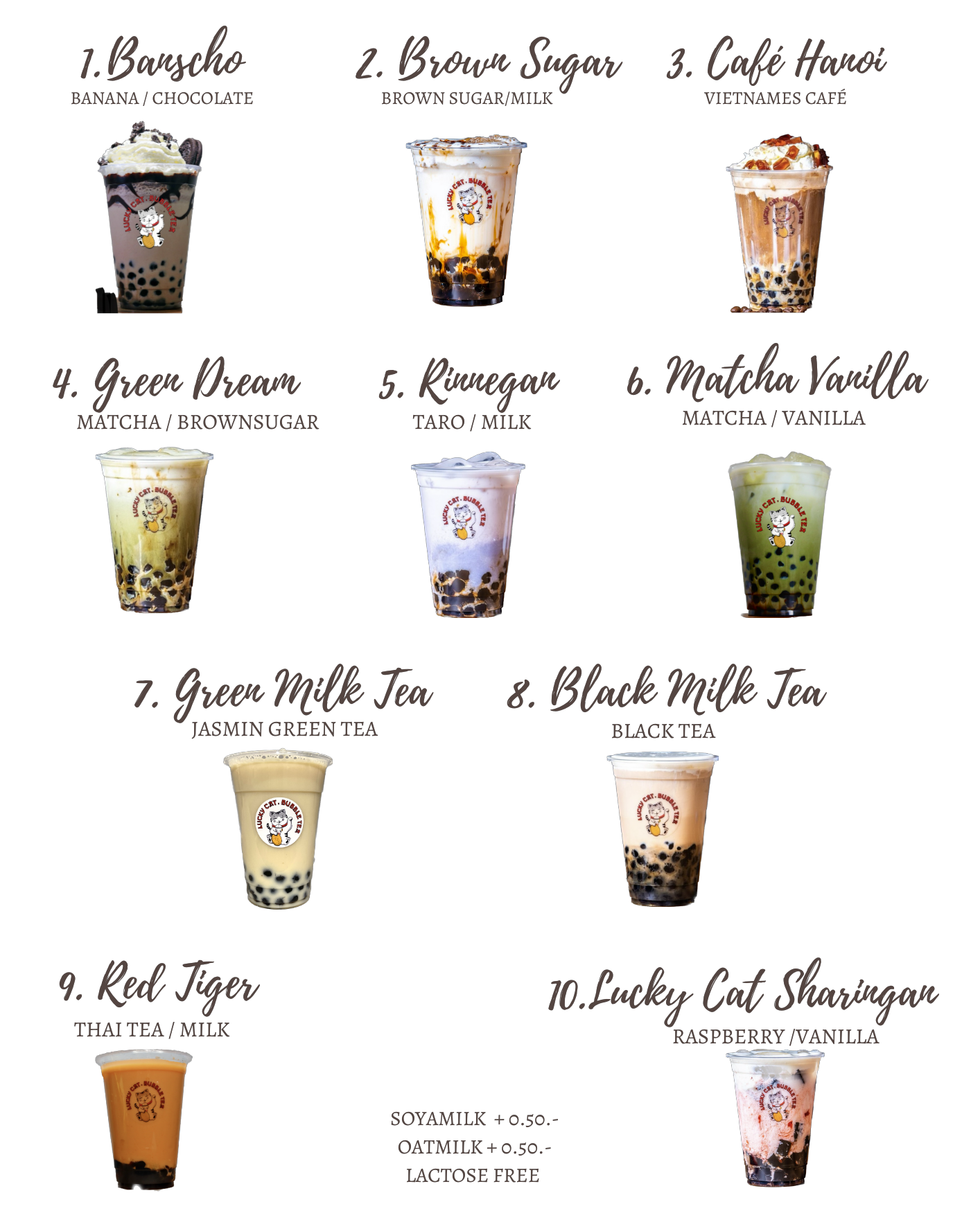 Drinks LUCKY CAT BUBBLE TEA LUZERN